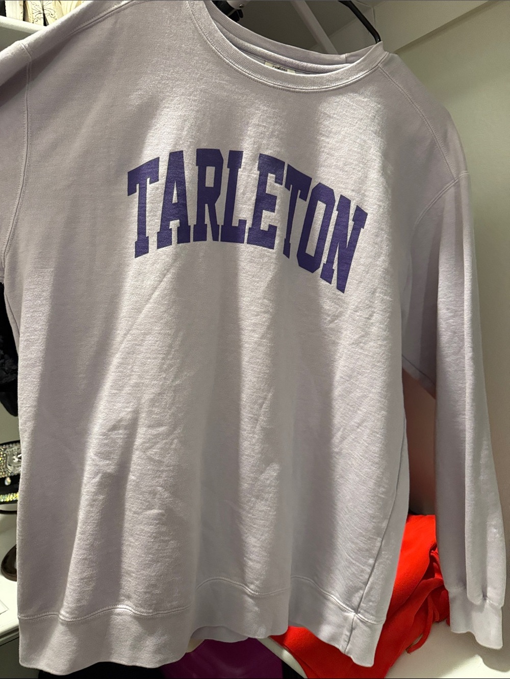 Tarleton Lavender Crewneck Sweatshirt with Purple Logo